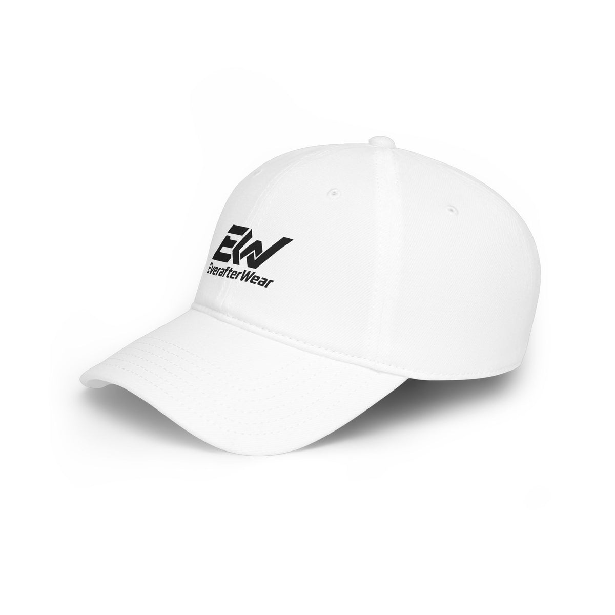 EverAfterWear Sport EW cap - headwear mockup with gold streetwear design - alternate view