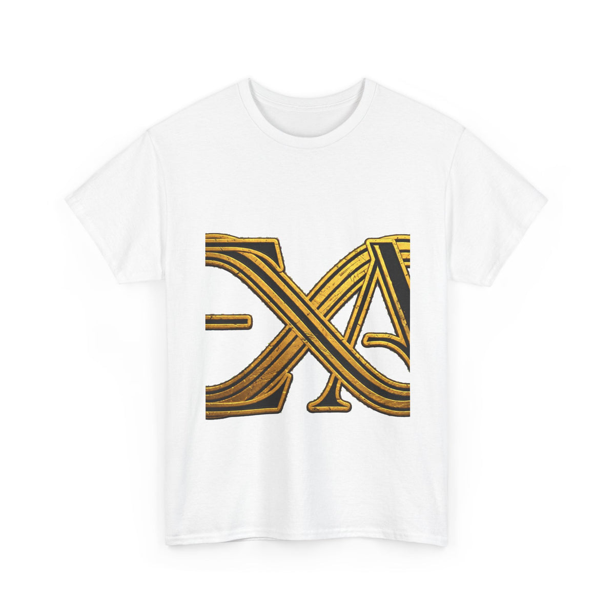 EverAfterWear Infinity EA Monogram Men's tee - product mockup with gold streetwear design