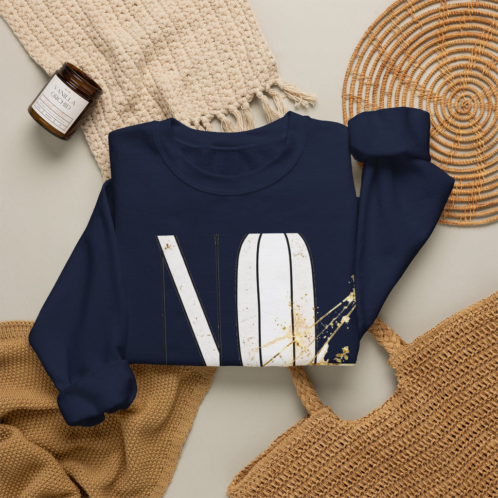 EverAfterWear No Shortcuts Women's sweatshirt - product mockup with gold streetwear design - alternate view
