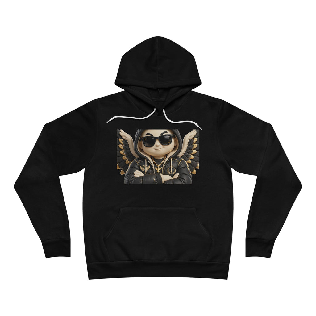 EverAfterWear Cool Angel hoodie - product mockup with gold streetwear design - alternate view