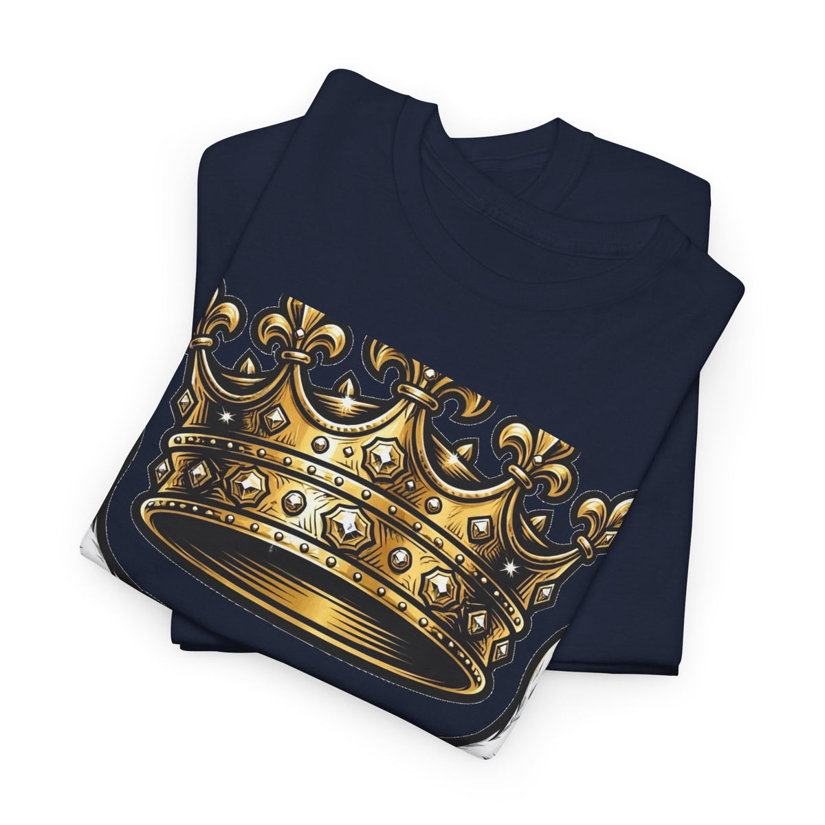 EverAfterWear Legacy Wings Crown Men's tee - product mockup with gold streetwear design - alternate view
