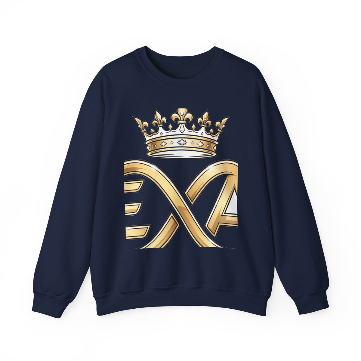 EverAfterWear HERO Crown Logo Refined Women's sweatshirt - product mockup with gold streetwear design - alternate view