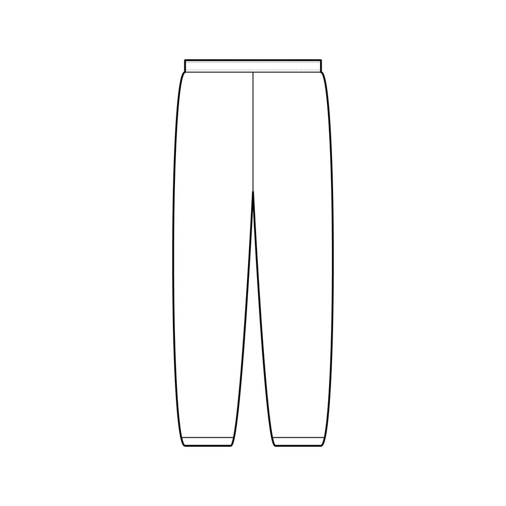 EverAfterWear Sport EW sweatpants - product mockup with gold streetwear design - alternate view