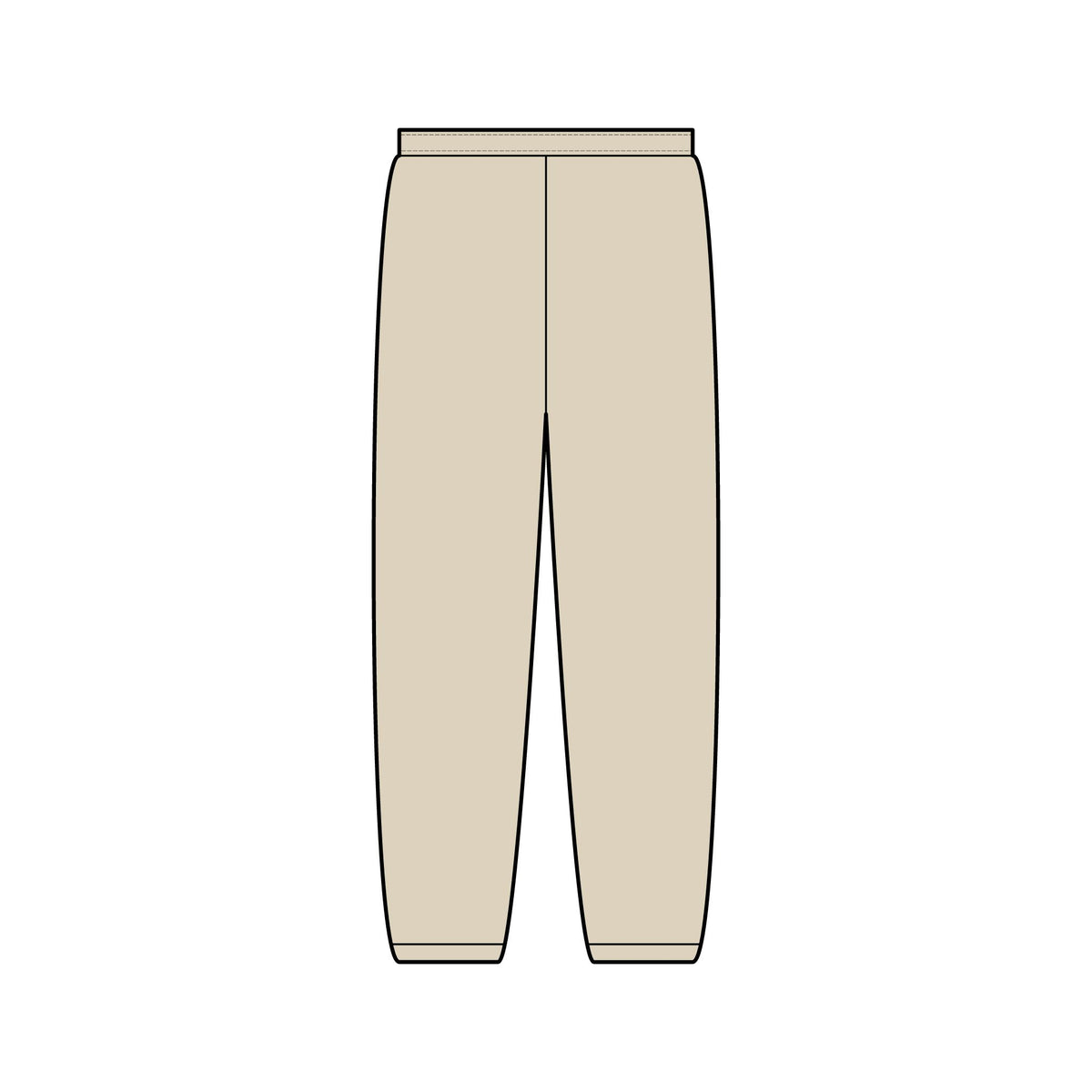 EverAfterWear Sport EW sweatpants - product mockup with gold streetwear design - alternate view