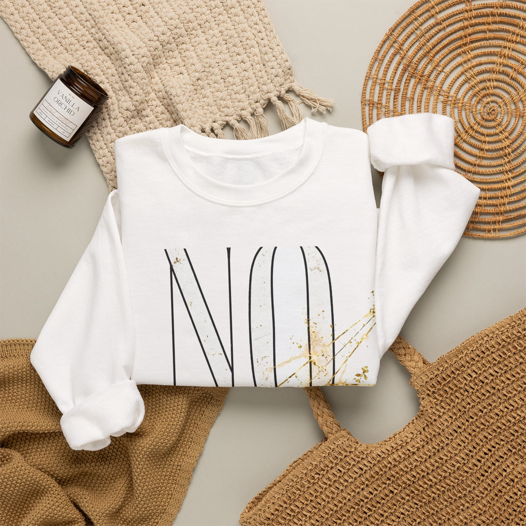 EverAfterWear No Shortcuts Women's sweatshirt - product mockup with gold streetwear design - alternate view