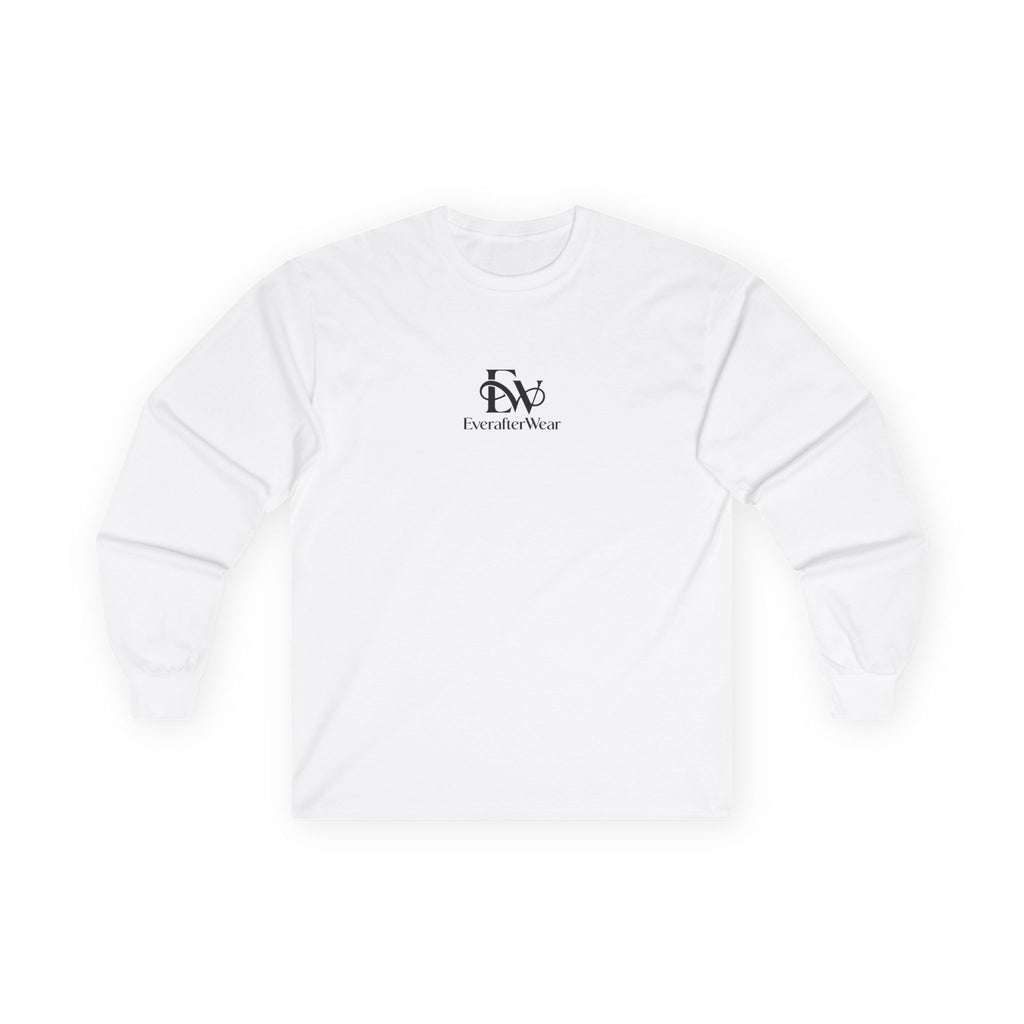 EverAfterWear Signature EW long-sleeve tee - product mockup with gold streetwear design
