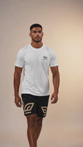 Gold Chevron Basketball Shorts